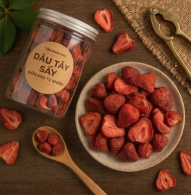 Dâu tây sấy dẻo _ toàn cảnh