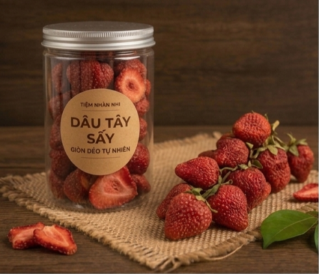 Dâu Tây Sấy Dẻo Thơm Ngon Nguyên Chất | Tiệm nhâm nhi